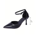 thumbnail image 4 of Correas de Tacón para Tacones Altos de Moda Y Versátil de las Mujeres de Tamaño Mayor Correa de Hebilla Zapatos de Dedo Cerrado Estilo Primavera / Verano Zapatos de Tacones Altos Modernos Y Cómodos Z, 4 of 9