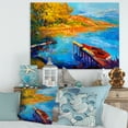 thumbnail image 2 of Designart ' The Lake At Sunset Evening Glow II ' Lake House Canvas Wall Art Print, 2 of 4