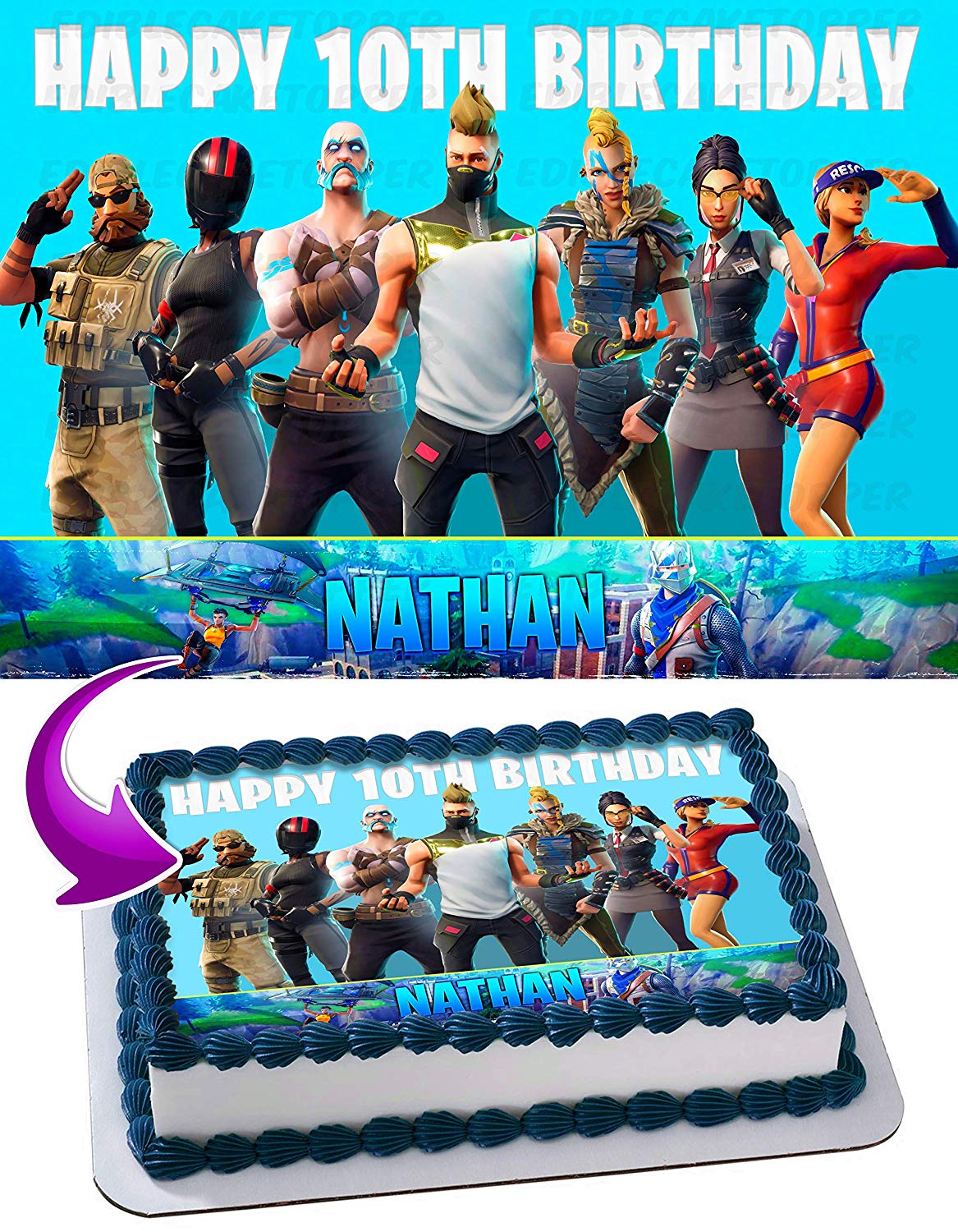 Decorations A Gateau Et Accessoires Maison Et Jardin Figurines De Gateau Fortnite Saison 4 Marvel Caracteres Icing Gaufre Comestible Cake Topper T