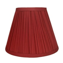 Urbanest Mushroom Pleated Softback Lamp Shade, Faux Silk, 5-inch by 9-inch by 7-inch, Burgundy, Spider Fitter