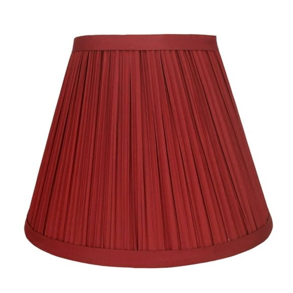 Urbanest Mushroom Pleated Softback Lamp Shade, Faux Silk, 5-inch by 9-inch by 7-inch, Burgundy, Spider Fitter