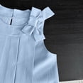 thumbnail image 4 of HCNTES Girl's 2 Piece Outfits Boho Floral Crochet Ruffled Sleeveless Cami Top and Wide Leg Pants(Sky Blue,3-4 Years), 4 of 7