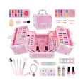 thumbnail image 2 of Pink Suitcase-Style Washable Makeup Toy Set for Kids - Ideal Gift for Creative Role Play and Parent-Child Interaction, 2 of 5