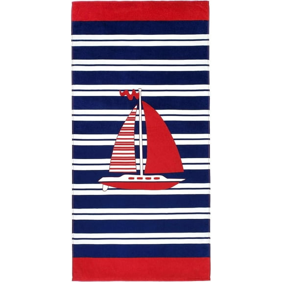 Kaufman - 100% Cotton 30x60 Printed beach/pool towel