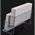 thumbnail image 4 of DNHCLL 1 paquete de tarjetero transparente de 2 niveles, organizador de tarjetas de plástico, soporte para tarjetas, exhibición para el hogar, oficina, escritorio y mostrador, capacidad para 120 tarje, 4 of 5