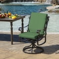 thumbnail image 3 of ARDEN Outdoor Dining Chair Cushion 20 x 20, Water Repellent, Fade Resistant 20 x 20, Moss Green Leala, 3 of 12