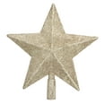 thumbnail image 1 of Star Tree Topper Decorated Golden Light Weight Shiny Mini Christmas Tree Topper for Home Shop, 1 of 22