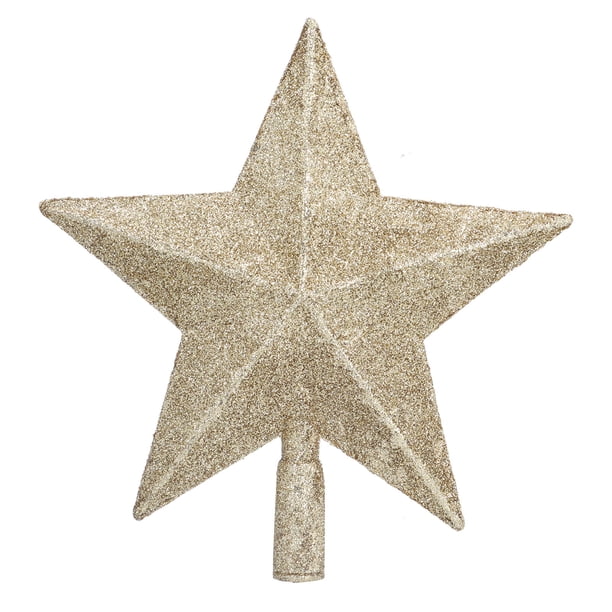 Mini Adorno Para árbol De Navidad, Adorno De Estrella Para árbol De Navidad, 20 X 19 X 3 Cm, Dorado Brillante, Reutilizable, Para árboles De Navidad Temáticos, Para El Hogar, ANGGREK Christmas Topper