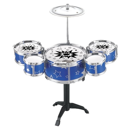 Plutyo Mini Jazz Drum Set for Kids 5 Drums  2 Drumsticks Ideal Gift Toy for Kids Teens