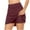 Wine, variant on Sakmal Shorts for Women Oversized Gray Athletic A line 6" Comfy Mini Skirt Skorts for Women