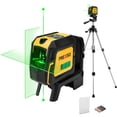 thumbnail image 1 of PREXISO Laser Level with Tripod & 2 Plumb Dots - 100 Ft Green Point Laser Level Self Leveling - Plumb Spot Alignment Cross Laser Line Tool for Construction, Ceiling, Floor Til, 1 of 6