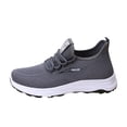 thumbnail image 3 of Domzle Men Wide Width Lightweight Breathable Running Shoes Workout Non Slip Work Arch Support Comfortable Shoe Gray, 3 of 5