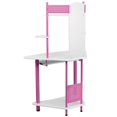 thumbnail image 2 of Scranton Bureau d'Ordinateur d'Angle avec Hutch & Co en Rose, 2 of 2