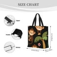 thumbnail image 4 of Naloa Monkeys Swinging from Palms Tote Bag for Women, Foldable Tote Bag With Zipper, Large Shoulder Bag, Top Handle Handbag for Travel, Work, Shopping, 4 of 9