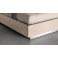 thumbnail image 6 of HomeRoots 60 x 76 x 80 in. King Size High Gloss Beige Upholstered Channeled Headboard Bed Frame, 6 of 9