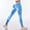 Light Blue, variant on Naittoop Jeggings for Women Belly Control V Back High Waisted Stretchy Jeans Scrunch Butt Lifting Leggings Skinny Yoga Pants