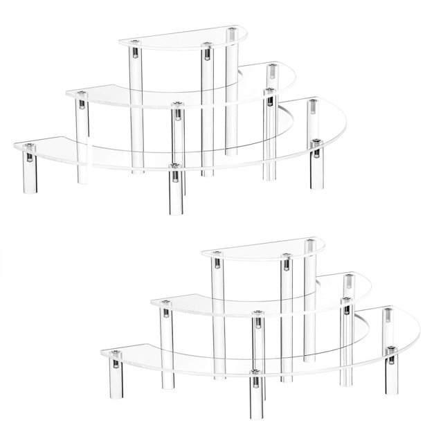 Expositor YestBuy con elevadores acrílicos de 3 niveles para figuras pop