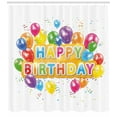 thumbnail image 3 of Ambesonne Festival Shower Curtain, Vivid Birthday Balloon, 69"Wx84"L, Multicolor, 3 of 3