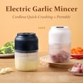 thumbnail image 2 of Evaliuate Garlic Mincer, 2025 New Electric Garlic Chopper, Evaliuate Mini Portable Veggie Chopper, Multifunctional Small Food Processor with 6 Head Sharp Blade, for Mashing Onion, 2 of 7