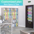 thumbnail image 4 of Over the Door Wall File Organizer, Hanging File Folders Organizer with 5 Large Pockets for Office and Back to School Supplies, Papers, Charts, Mails, Magazine Storage and Organization, 4 of 7
