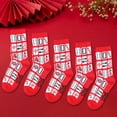 thumbnail image 1 of 5 Piezas Calcetines Rojos de año Nuevo Chino Calcetines de Algodón Rojo Cómodos Calcetines Transpirables de Media Pantorrilla para Regalo Festivales, 1 of 10