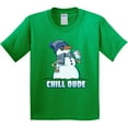 thumbnail image 3 of Inktastic Chill Dude Winter Snowman Youth T-Shirt, 3 of 5