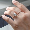 thumbnail image 2 of vylahjewellery Luxury Moissanite Engagement Ring Double Band Vermeil Rose Gold Anniversary Ring Customize Wedding Jewelery Halo Radiant Shape Birthday Gift For Her, 2 of 8