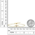 thumbnail image 4 of Gem Stone King 18K Yellow Gold Plated Silver Morganite Peach Solitaire Bracelet for Women (0.60 Cttw, Round Cut 6MM), 4 of 4