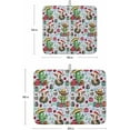 thumbnail image 2 of Christmas Dish Drying Mat for Kitchen Counter, Western Cow Cactus Xmas Balls Botanical Rustic Baby Bottle Microfiber Drying Pad, Absorbent Coffee Cup Dishes Drainer Mats 16"x18", 2 Pcs, 2 of 4