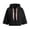 Black, variant on Womens Solid Short Sleeve Hoodie Drawstring Cropped Fit Kangaroo Pocket Casual Hooded Tops