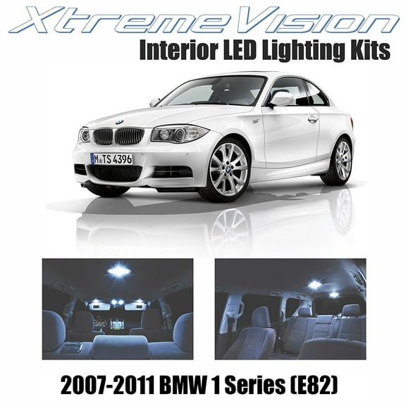 XtremeVision LED for BMW 1 Series E82 2007-2011 8 Pieces Cool White Premium Interior LED Kit Package   Installation Tool