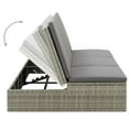 thumbnail image 5 of vidaXL Convertible Sun Bed with Cushion Poly Rattan Grey, 5 of 5