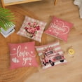 thumbnail image 5 of Happy Valentines Day Pillow Covers 12x20 Set of 4 Red Love Heart Throw Pillow Covers Wedding Anniversary Pillow Covers Pillow Cases Home Outdoor Sofa Couch Cushion Covers (12 by 20), 5 of 6