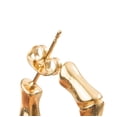 thumbnail image 3 of Aretes Arracadas Broquel Ametrinaa BambÃº 4mm Chapa de Oro 18k EASM0013, 3 of 5