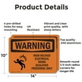 thumbnail image 2 of (2 Pack) High Voltage Electrical Room With Symbol OSHA Warning Sign 14 Inch X 10 Inch Indoor / Outdoor Rust-Free Aluminum Metal Signs for Workplace, Workshop, and Construction Site,, 2 of 8