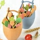 thumbnail image 3 of Wheat Straw Fruit Fork With Storage Bucket Mini Toothpick,Brown, 3 of 5