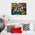 thumbnail image 4 of COMIO  Abstract Nine HD Koi Fish Landscape on Canvas Painting Poster and Print Wall Art Modern Chinese Picture for Living Room, 4 of 4
