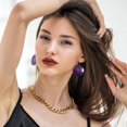 thumbnail image 7 of Halloween Spider Web Round Dangle Earrings For Women Acrylic Charms Drop Dangling Jewelry, 7 of 7