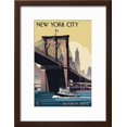 thumbnail image 2 of New York City, New York  Brooklyn Bridge, Framed Art Print Wall Art by Lantern Press Sold by Art.Com, 2 of 6