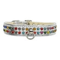 thumbnail image 6 of Dog, Puppy  Pet Collar, "#76 Two Row Confetti Crystal Jewelry Set", 6 of 9
