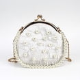 thumbnail image 4 of LinYooLi Women Mini False Pearls Chain Strap Cross-body Shoulder Bag Pearls Top-handle Bag Evening Clutch Handbag, 4 of 7