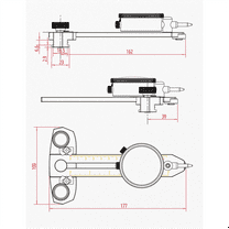 Table Saw Thin Rip Jig Table Saw Jig & Dial Indicator Wood Rip Cutting Guide Marking Gauge for Table Band Saw Router