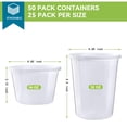 thumbnail image 4 of Deli Containers with Lids [50 Set] 25-32 Oz Quart Size & 25-16 Oz Meal Prep Ccontainers Reusable,Deli Food Storage Containers  ,BPA Free, Stackable, Leakproof, Microwave and Freezer Safe, 4 of 7