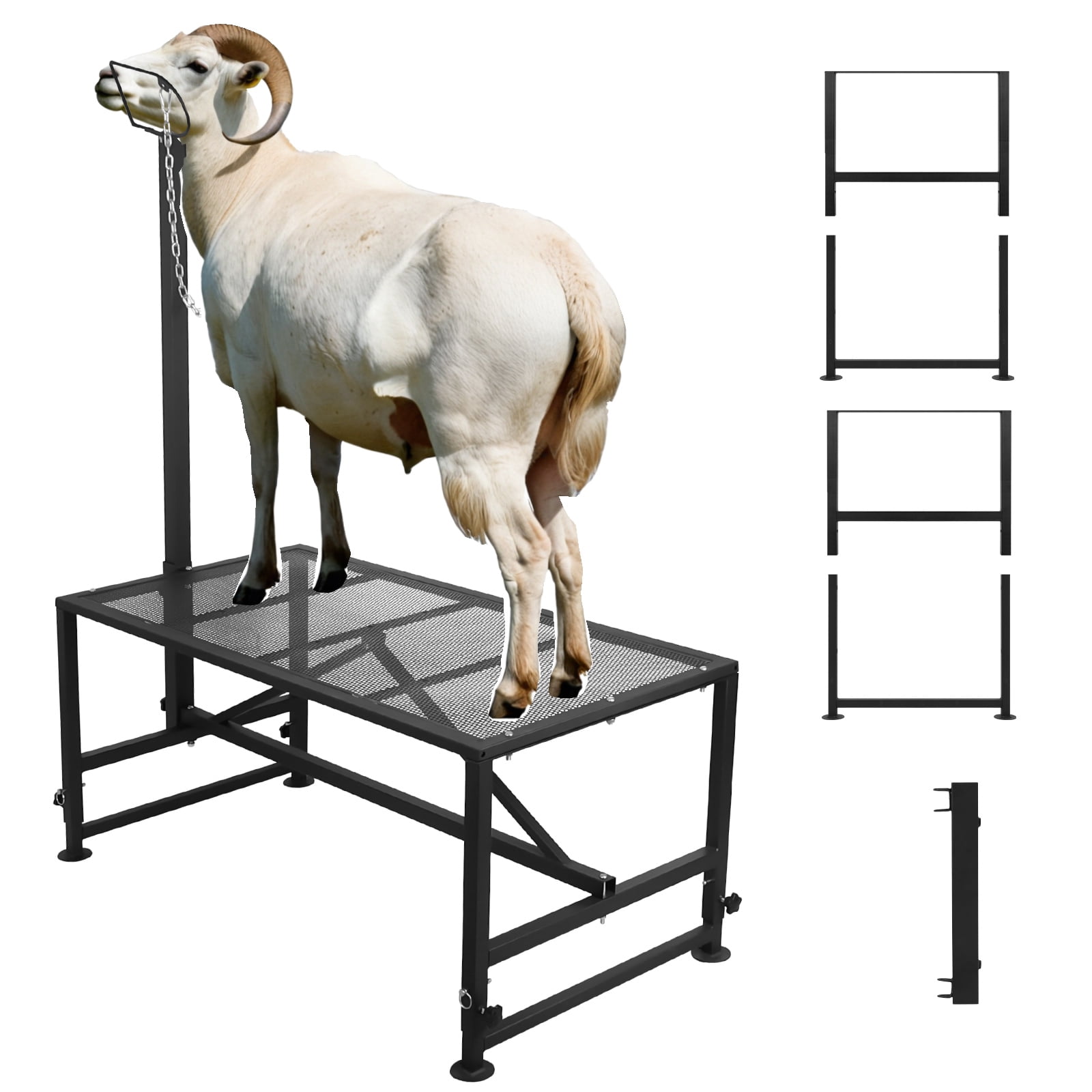 Buy VEVOR Livestock Stand Goat Trimming Stand 21-33 Height 47x23 In Tabletop Black Rbwiigrxsl36glt97u9