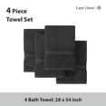 thumbnail image 4 of Juego de toallas Bath Lane Linen Luxury Black 100% algodón x4, 4 of 8