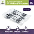 thumbnail image 2 of CIAO! 6.14" Black Soupspoon Heavy Weight Polypropylene Individually Wrapped (Case of 1,000), 2 of 9