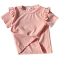 thumbnail image 5 of Cethrio Girls Cotton T-shirts, Fashion Short Sleeve Casual Crew Neck Summer Tops Kids Tees Pink Size 10, 5 of 7