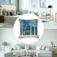 thumbnail image 5 of Shangniulu Blue Christmas Pillow Covers Set of 2 Farmhouse Christmas Decorations Believe Snow ALL is Calm All is Bright Deer Merry Tree Winter Holiday Decor Throw Cushion Case for Home Couch White, 5 of 7