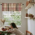thumbnail image 5 of Valances Curtain Buffalo Check Plaid Kitchen Curtain Valances Rod Pocket Brown Plaid Farmhouse Vintage Window Curtain Treatment Short Topper Curtains for Kitchen Living Room 1 Panel 54x18 Inch, 5 of 6
