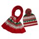 thumbnail image 1 of Mujeres Hombres Invierno 2 Piezas Gorro De Navidad Gorro Bufanda Larga Conjunto Copo De Nieve Rayas Estampado Punto Pompón Gorro De Calavera Vacaciones Navidad Calentador De Cuello, 1 of 5